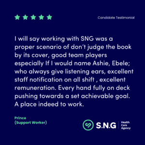 Candidate Testimonial for SNG Healthcare